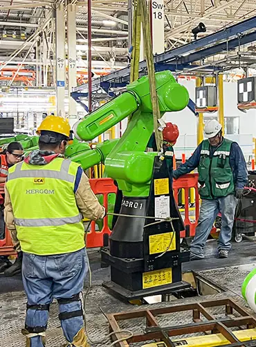 instalación de celdas de robots colaborativo en General Motors San Luis Potosí